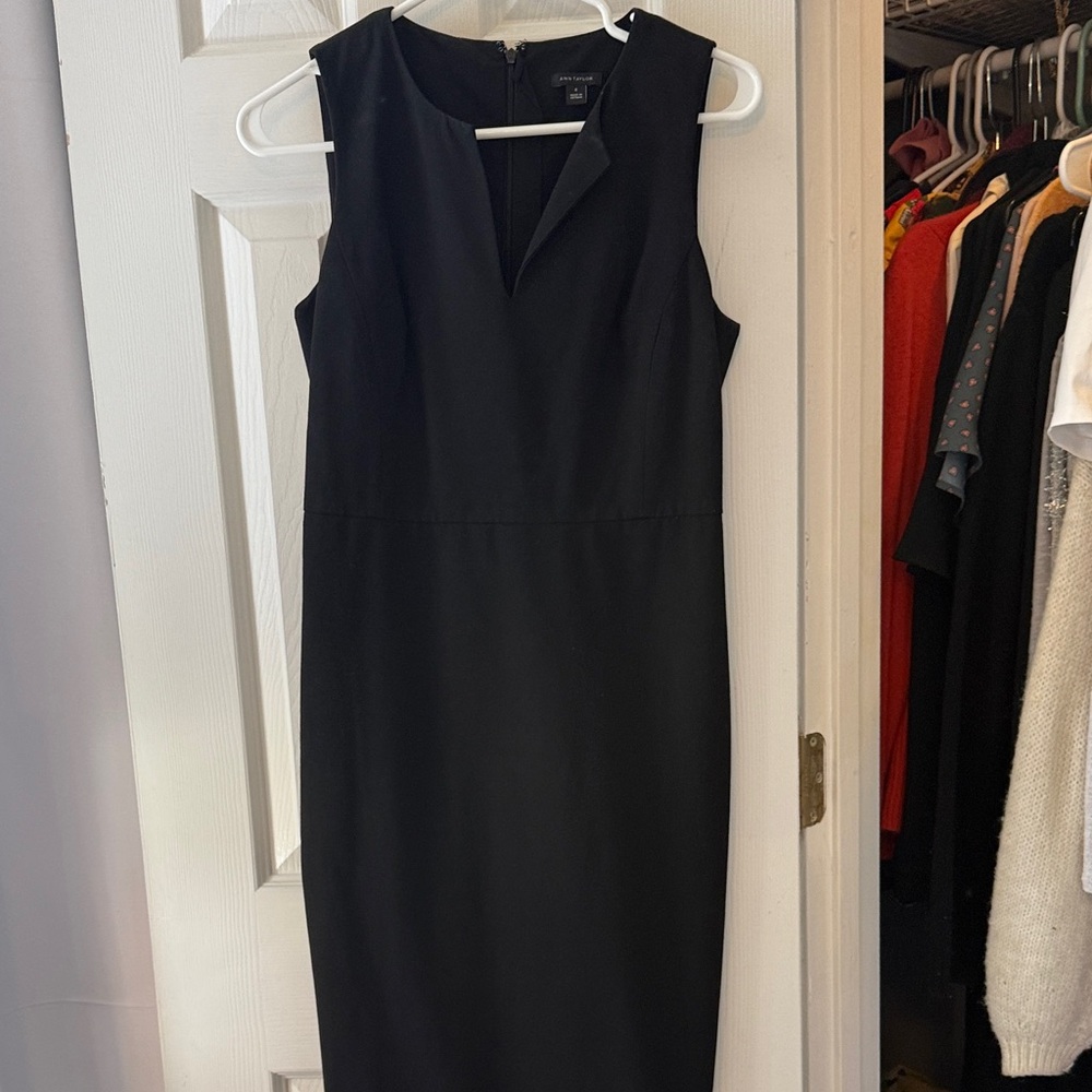 Ann Taylor Classic Black Midi Dress